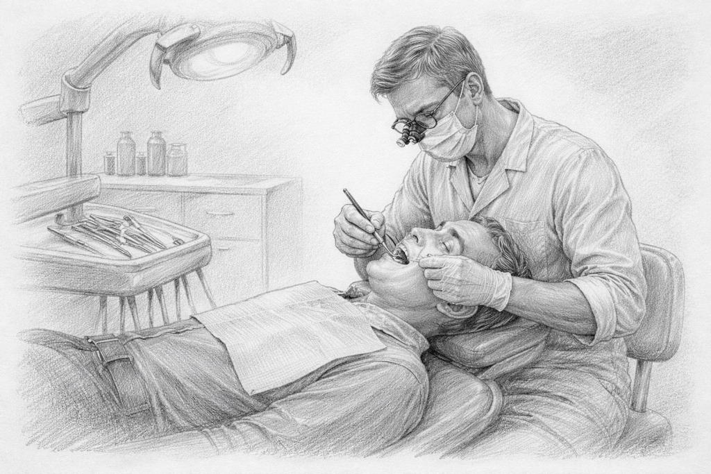 Cita con el dentista por una corona dental defectuosa