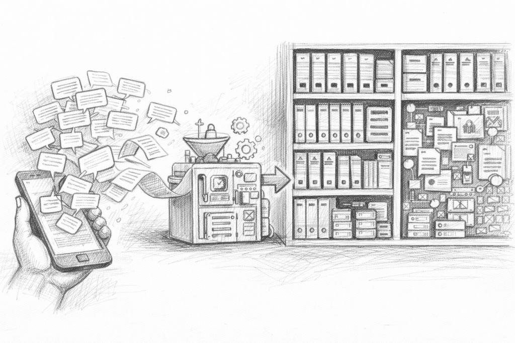 From chat history to knowledge database