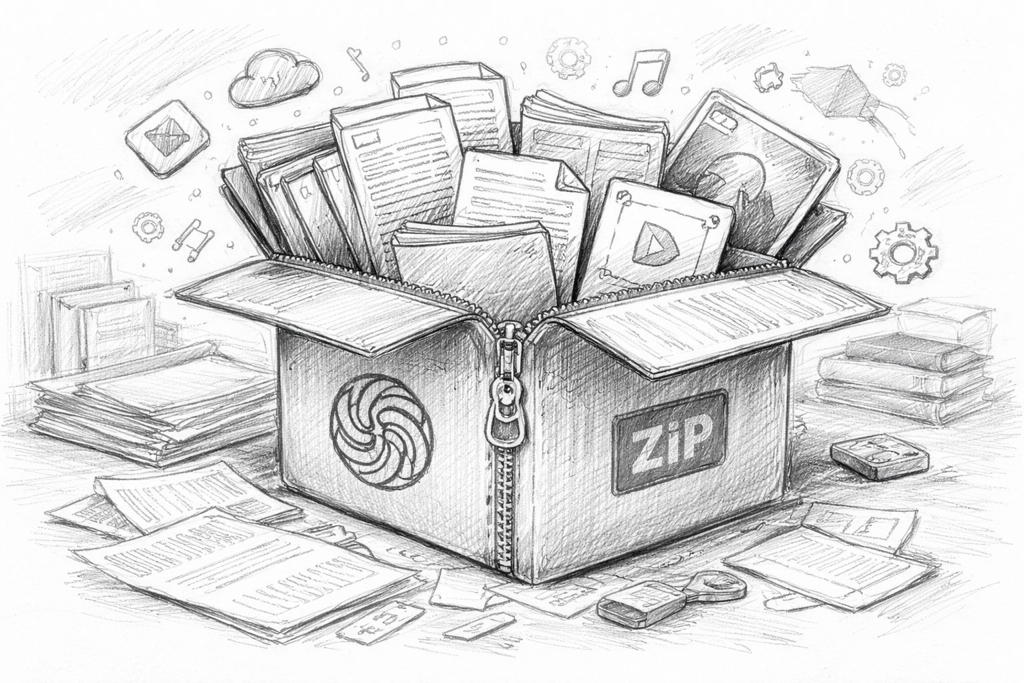 ZIP archive of the ChatGPT data export