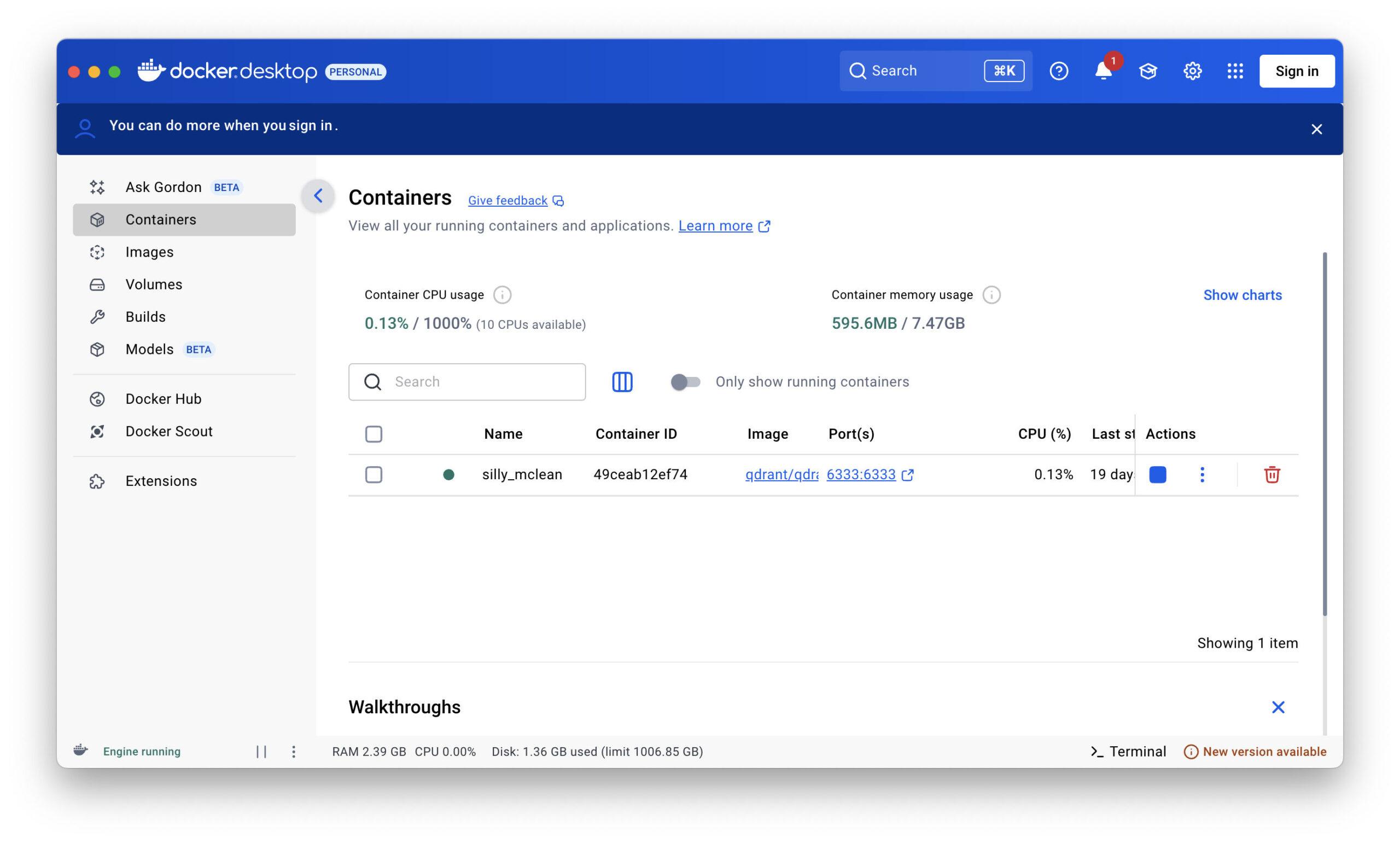 Qdrant auf Docker unter Apple macOS