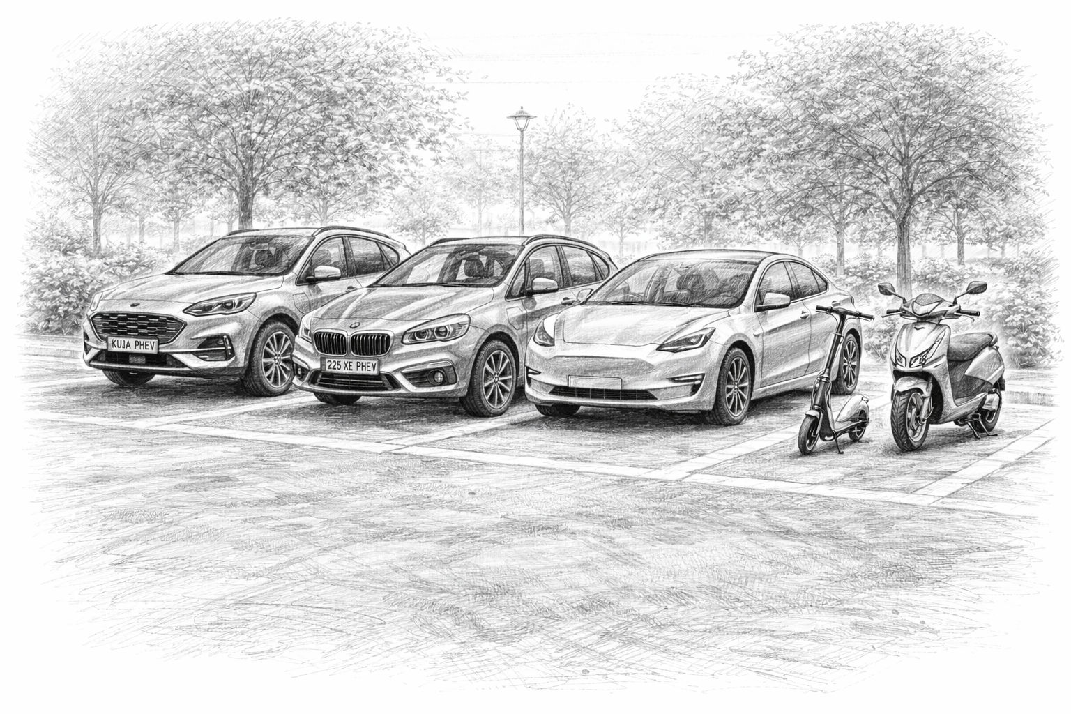 Elektromobilität - E-Scooter/Roller, Hybrid, Elektroauto