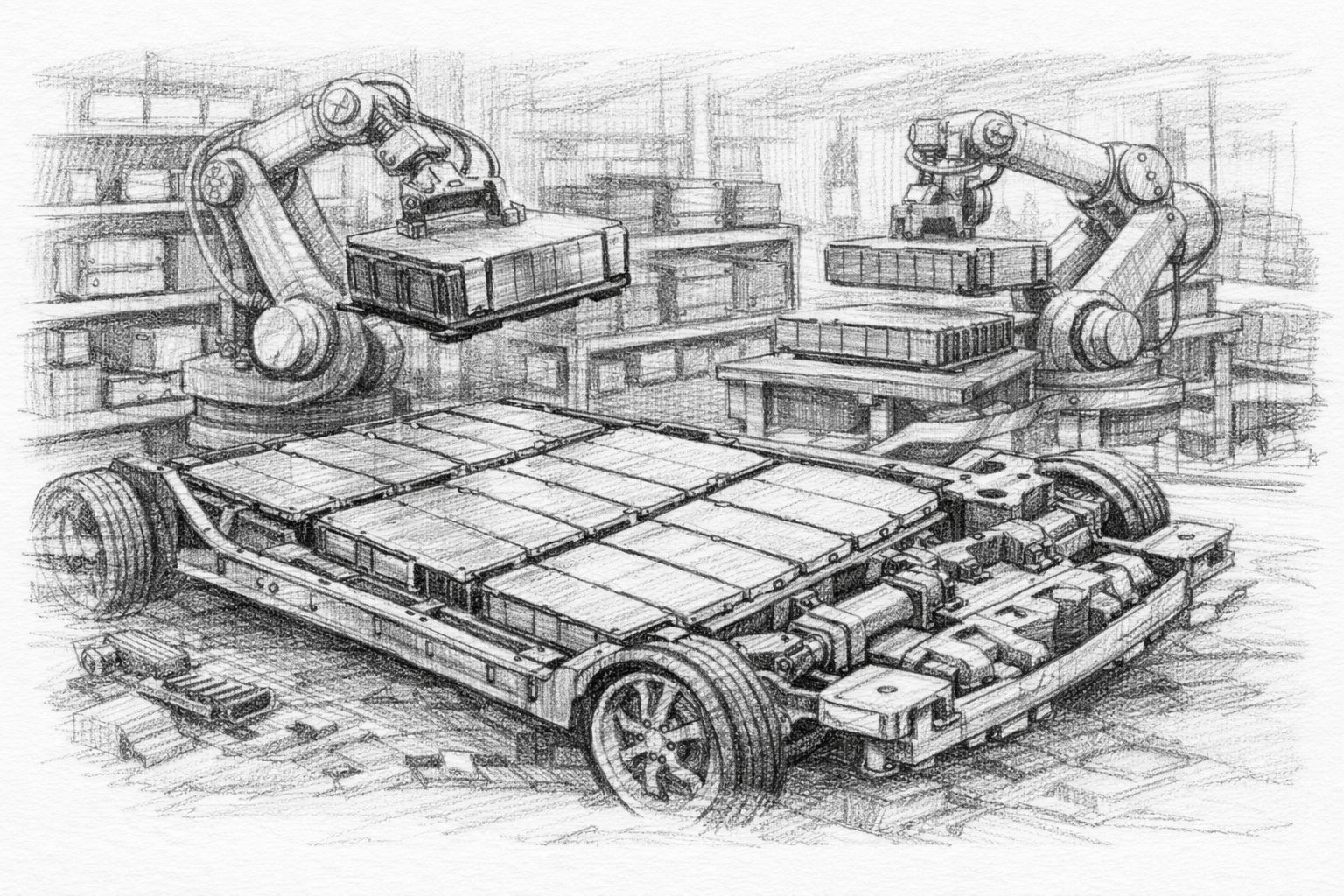 Elektroauto Batteriepack mit hohem Gewicht