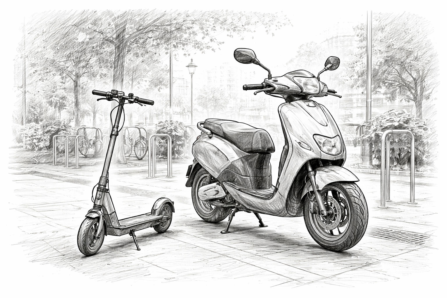 E-Scooter und Elektroroller