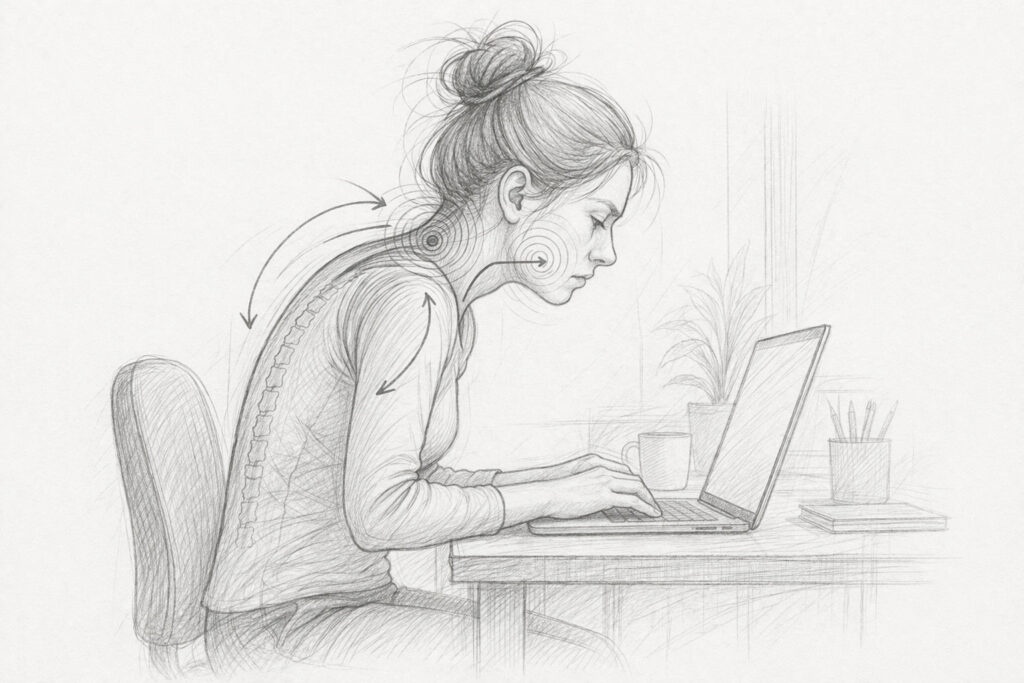 Ergonomische Belastung am Arbeitsplatz