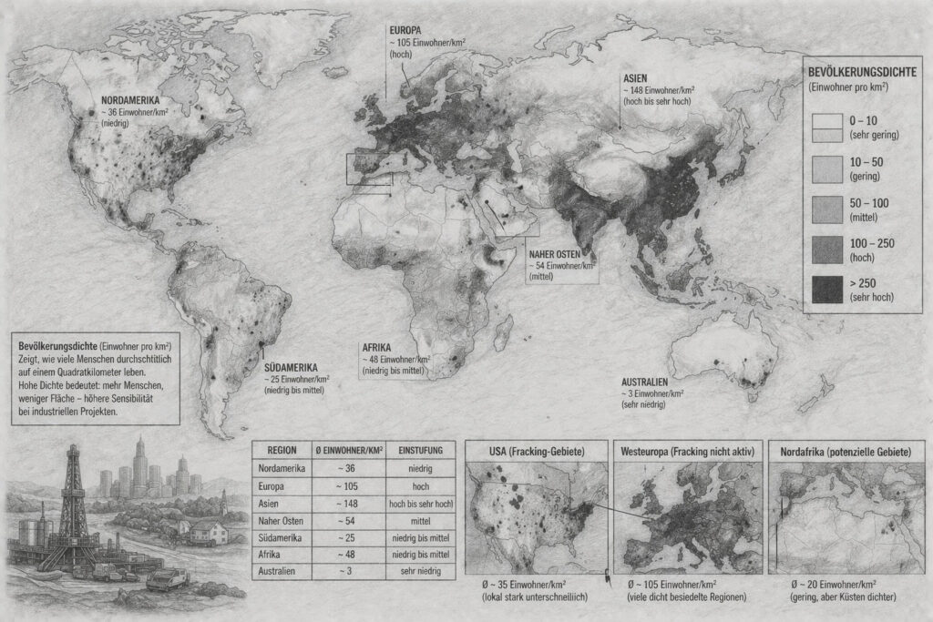 ГРП на природном газе и энергетическая политика - Европа - Плотность населения