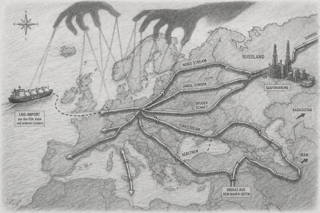 Natural gas fracking and energy policy - external influence