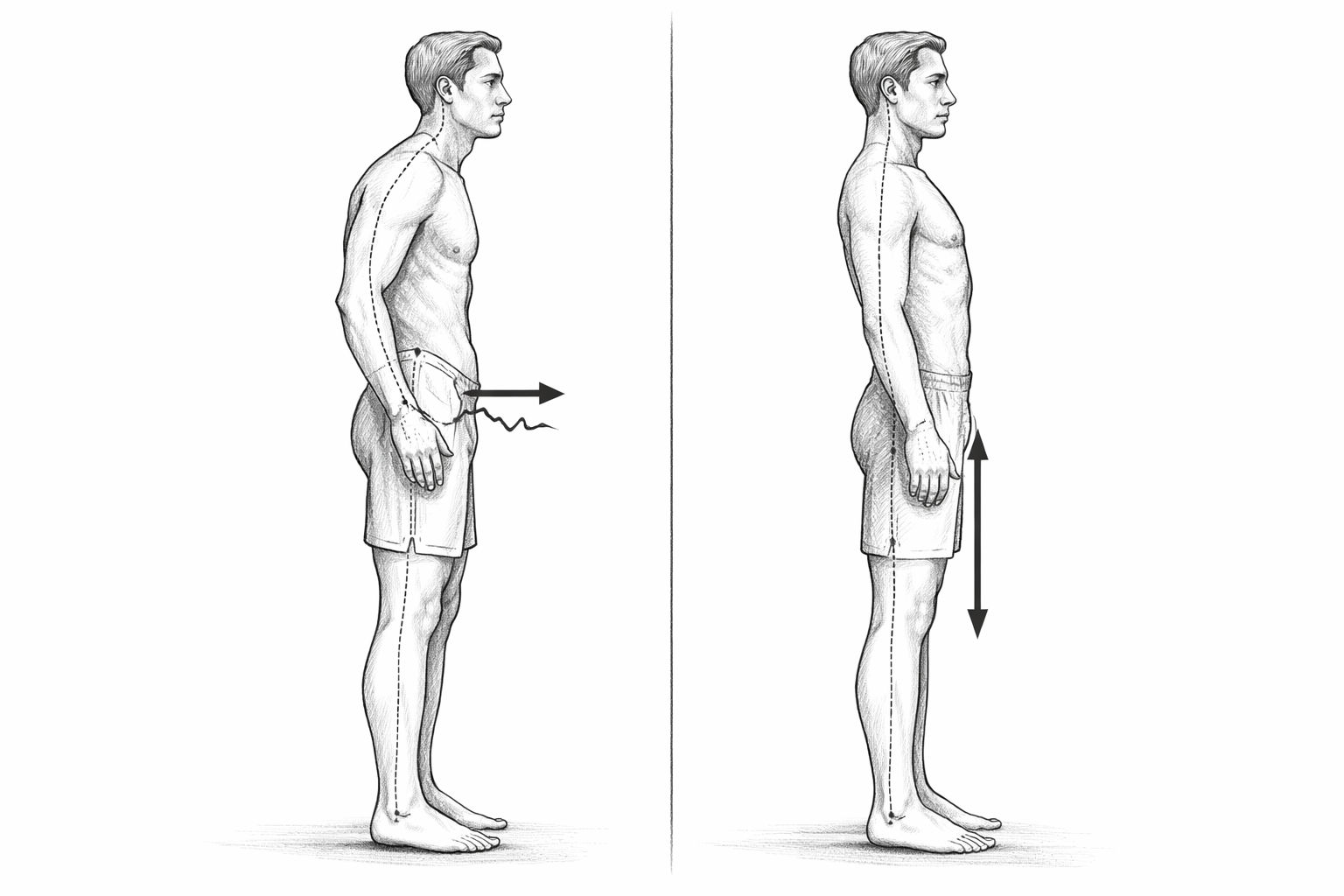 Leistenbruch, Haltung und Verspannungen