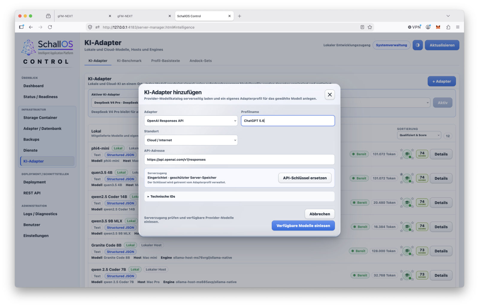 Sistema di adattatori aperto per modelli di IA locali e nel cloud
