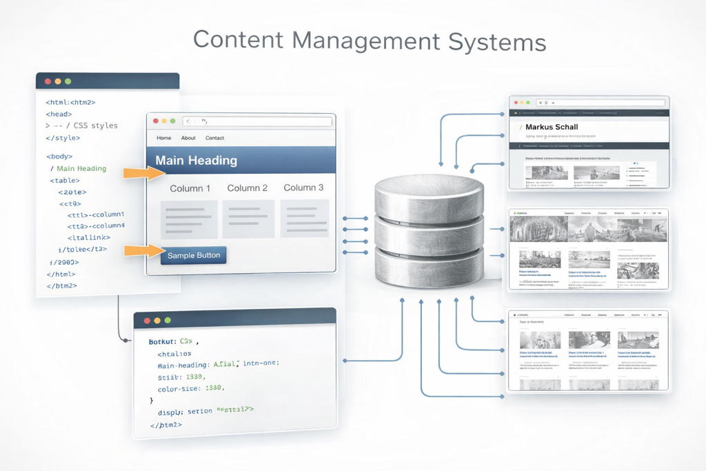 Temel olarak CMS ile web sitesi