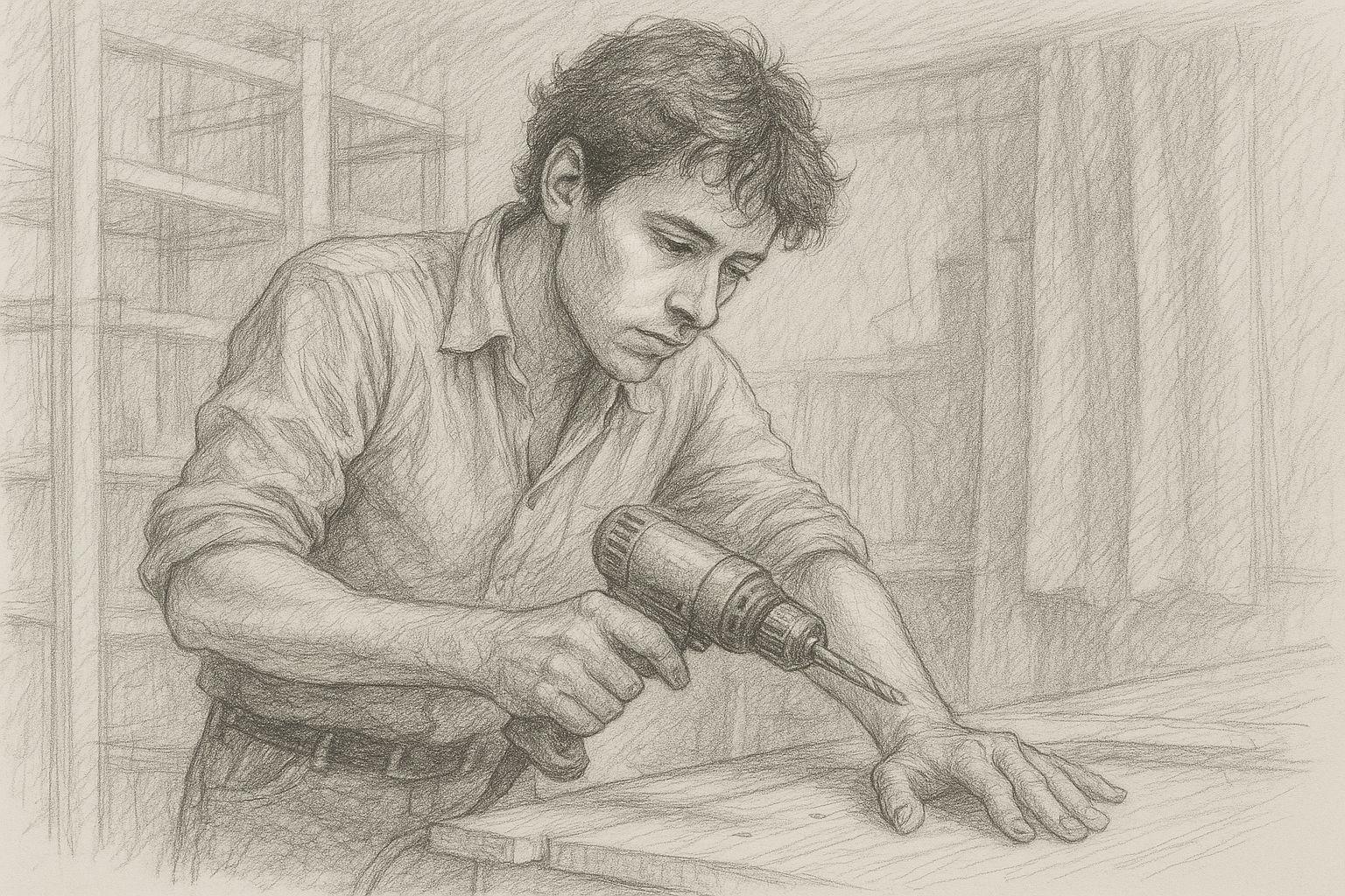 Der Junge Jan-Josef Liefers in der Theaterwerkstatt