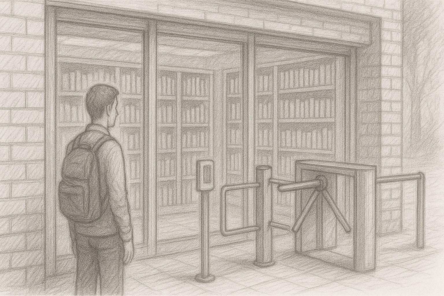 Wissensgesellschaft - geschlossene Bibliothek